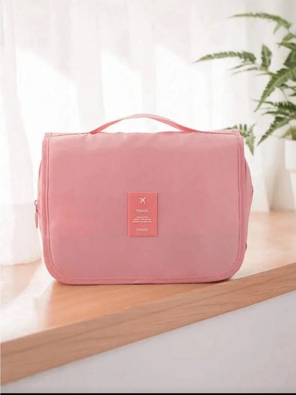 Pink Hanging Travel Toiletry Organizer Bag